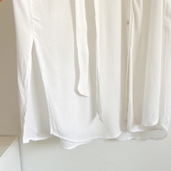 Elan Long Sleeve Shirtdress Coverup Belted White NWOT - Picture 9 of 15